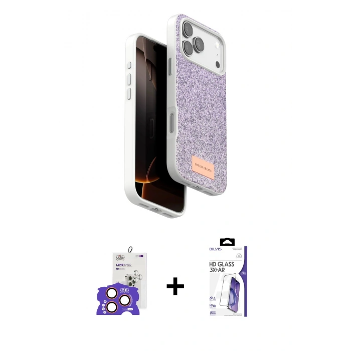 MARSİLYAN™- iPhone 17 Pro Max Kılıf Vadi Klasik Serisi - Siyah Bilvis 3X AR HD Cam Ekran Koruyucu + Bilvis Titan Kamera Lens - TU