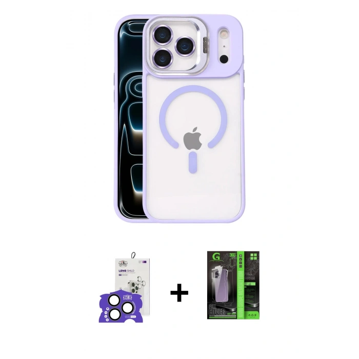 MARSİLYAN™- iPhone 17 Pro Max Kılıf Yadigar Asil Koleksiyonu - Şeffaf 360 Full Body Arka Koruyucu + Bilvis Titan Kamera Lens - NLGY