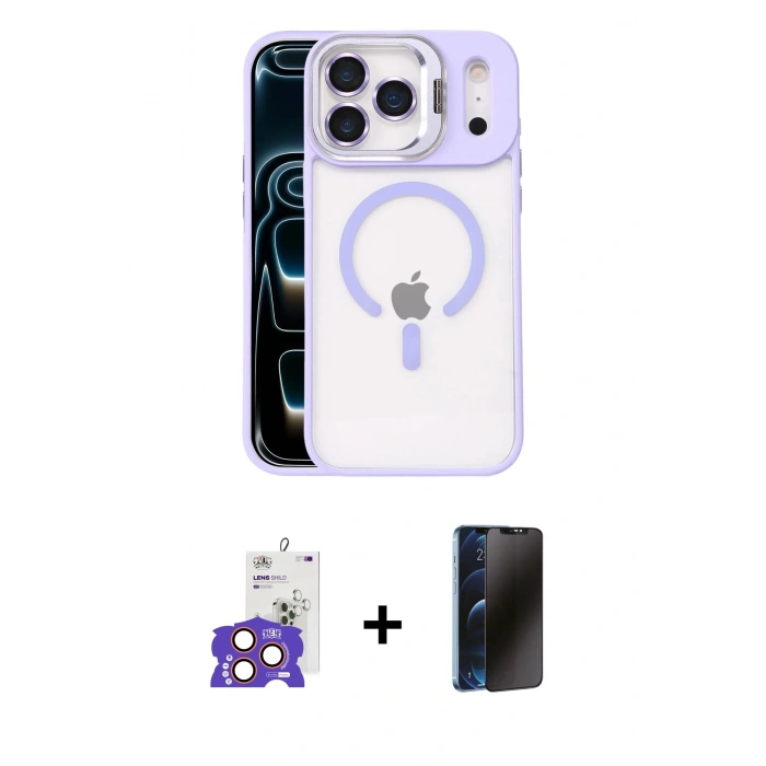 MARSİLYAN™- iPhone 17 Pro Max Kılıf Yadigar Asil Koleksiyonu - Siyah 3D Antistatik Hayalet Cam Ekran Koruyucu + Bilvis Titan Kamera Lens - TU