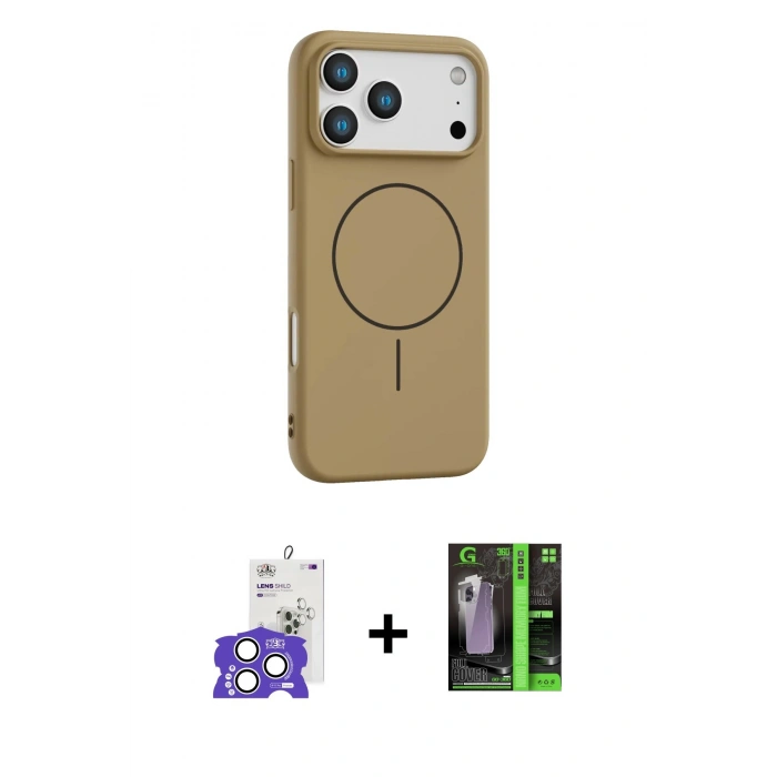 MARSİLYAN™- iPhone 17 Pro Max Kılıf Yankı Form Serisi - Şeffaf 360 Full Body Arka Koruyucu + Bilvis Titan Kamera Lens - GS