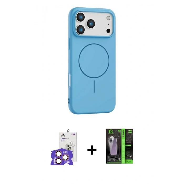 MARSİLYAN™- iPhone 17 Pro Max Kılıf Yankı Form Serisi - Şeffaf 360 Full Body Arka Koruyucu + Bilvis Titan Kamera Lens - TU