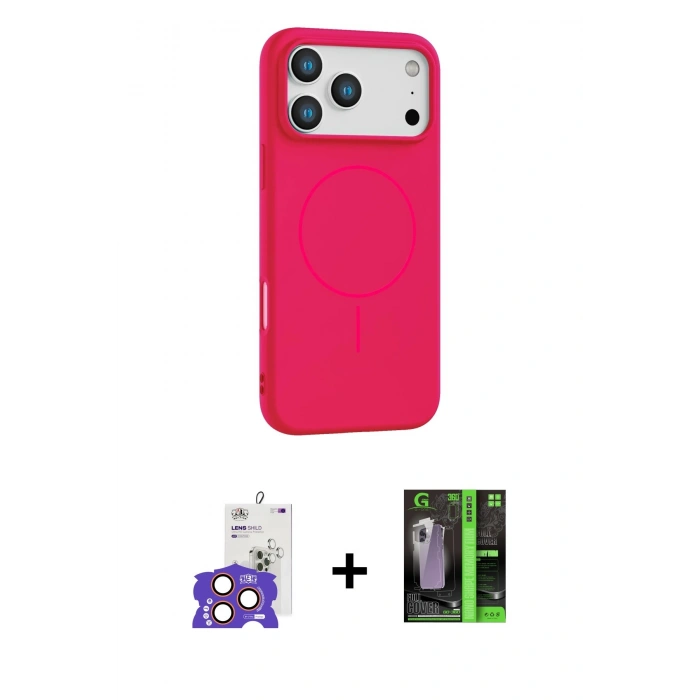 MARSİLYAN™- iPhone 17 Pro Max Kılıf Yankı Form Serisi - Şeffaf 360 Full Body Arka Koruyucu + Bilvis Titan Kamera Lens - TU