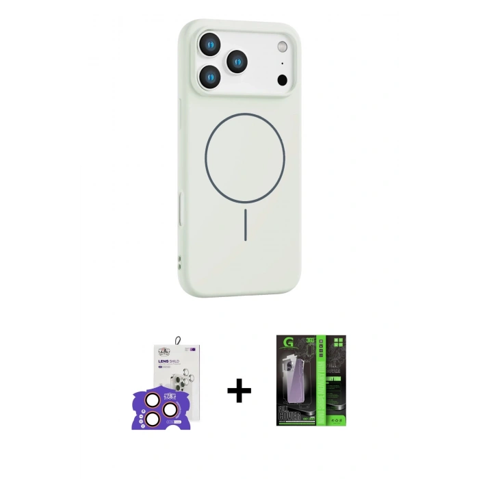 MARSİLYAN™- iPhone 17 Pro Max Kılıf Yankı Form Serisi - Şeffaf 360 Full Body Arka Koruyucu + Bilvis Titan Kamera Lens - TU