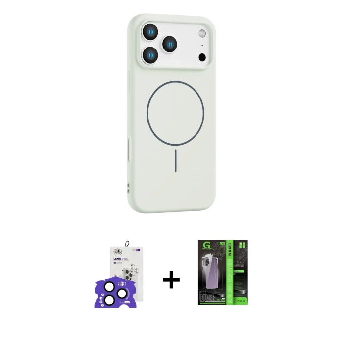MARSİLYAN™- iPhone 17 Pro Max Kılıf Yankı Form Serisi - Siyah 360 Mat Full Body Arka Koruyucu + Bilvis Titan Kamera Lens - LT