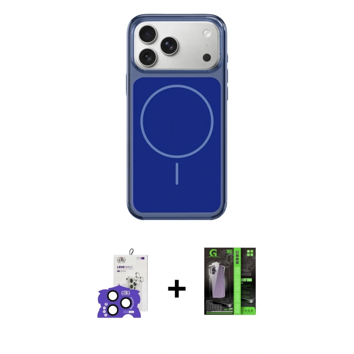 MARSİLYAN™- iPhone 17 Pro Max Kılıf Yankı Minimal Serisi - Şeffaf 360 Full Body Arka Koruyucu + Bilvis Titan Kamera Lens - LT