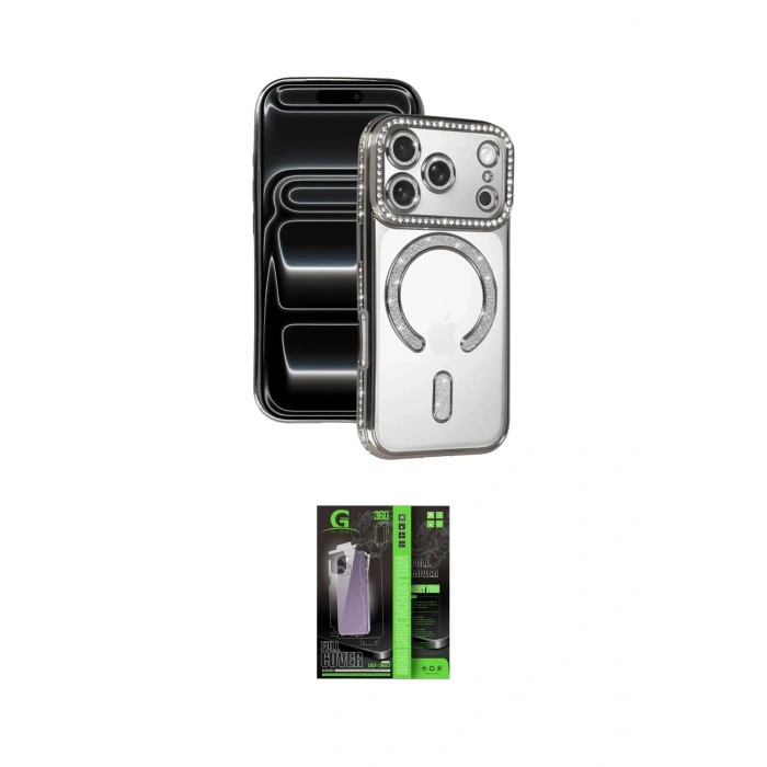 MARSİLYAN™- iPhone 17 Pro Max Kılıf Zirve Doku Prime - Siyah 360 Mat Full Body Arka Koruyucu