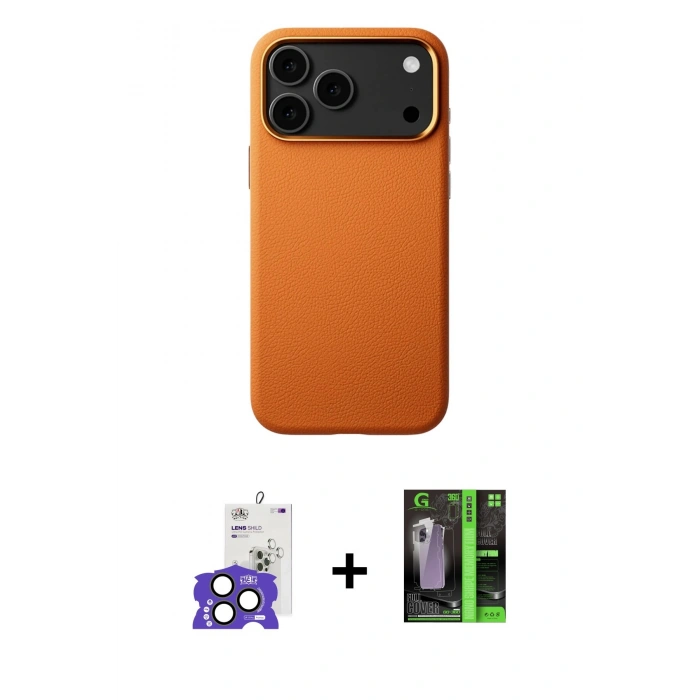 MARSİLYAN™- iPhone 17 Pro Max Kılıf Zirve Modern Prime - Şeffaf 360 Full Body Arka Koruyucu + Bilvis Titan Kamera Lens - NLGY