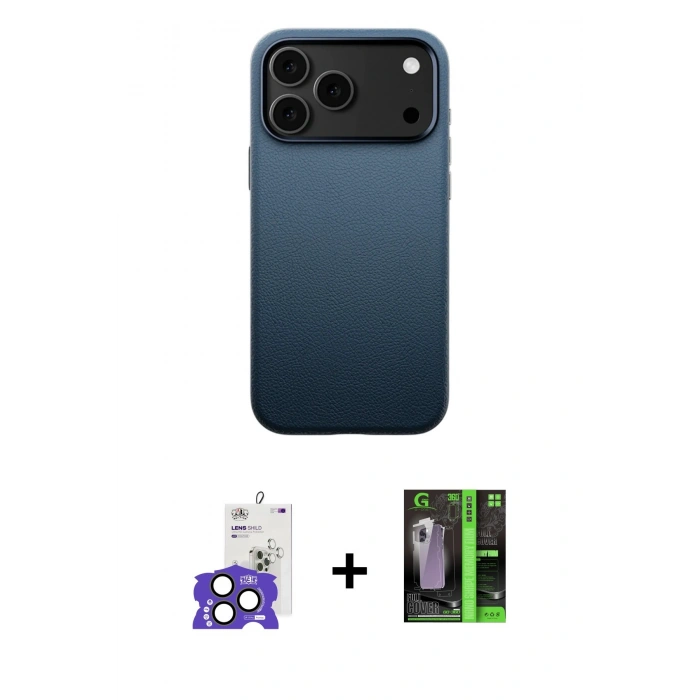 MARSİLYAN™- iPhone 17 Pro Max Kılıf Zirve Modern Prime - Şeffaf 360 Full Body Arka Koruyucu + Bilvis Titan Kamera Lens - NLGY