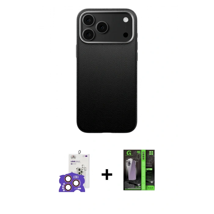 MARSİLYAN™- iPhone 17 Pro Max Kılıf Zirve Modern Prime - Şeffaf 360 Full Body Arka Koruyucu + Bilvis Titan Kamera Lens - TU