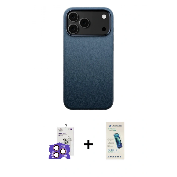 MARSİLYAN™- iPhone 17 Pro Max Kılıf Zirve Modern Prime - Şeffaf Pasifik Cam Ekran Koruyucu + Bilvis Titan Kamera Lens - TU