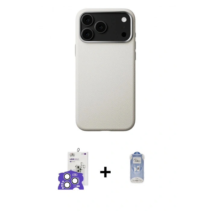 MARSİLYAN™- iPhone 17 Pro Max Kılıf Zirve Modern Prime - Siyah Joko Magic 5D Cam + Bilvis Titan Kamera Lens - GS