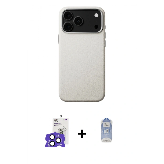 MARSİLYAN™- iPhone 17 Pro Max Kılıf Zirve Modern Prime - Siyah Joko Magic 5D Cam + Bilvis Titan Kamera Lens - LT