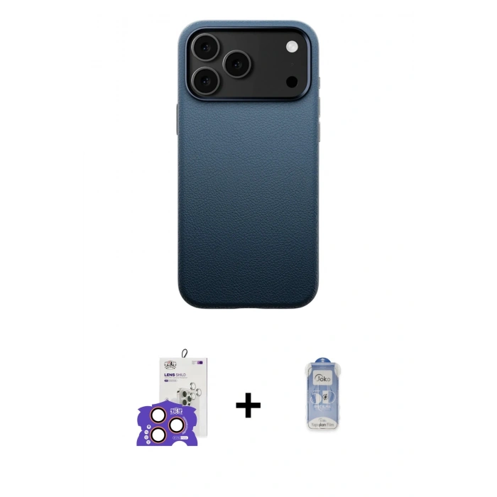 MARSİLYAN™- iPhone 17 Pro Max Kılıf Zirve Modern Prime - Siyah Joko Magic 5D Cam + Bilvis Titan Kamera Lens - TU