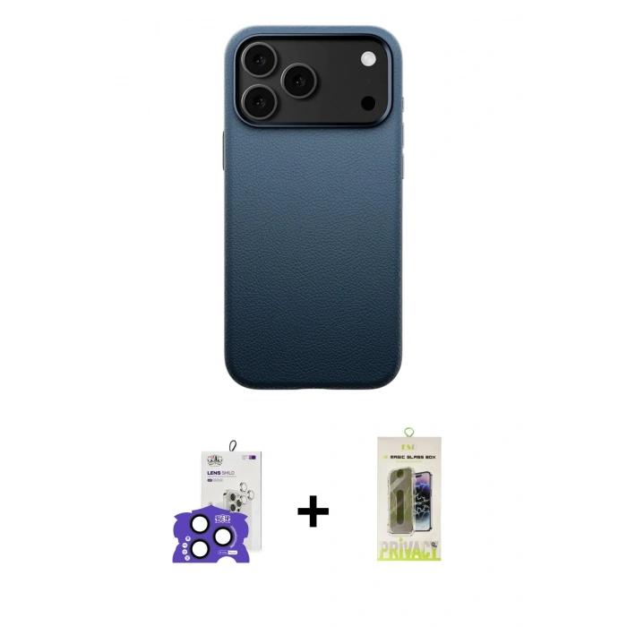 MARSİLYAN™- iPhone 17 Pro Max Kılıf Zirve Modern Prime - Siyah Joko Magic 5D Hayalet Cam + Bilvis Titan Kamera Lens - LT