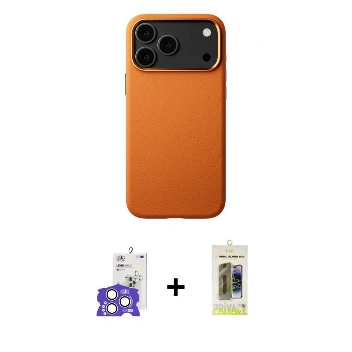 MARSİLYAN™- iPhone 17 Pro Max Kılıf Zirve Modern Prime - Siyah Joko Magic 5D Hayalet Cam + Bilvis Titan Kamera Lens - GS