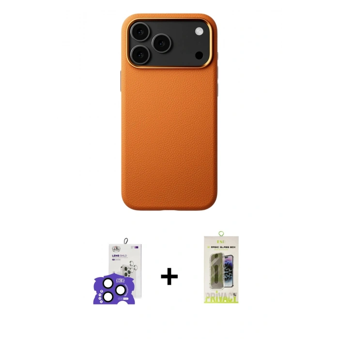 MARSİLYAN™- iPhone 17 Pro Max Kılıf Zirve Modern Prime - Siyah Joko Magic 5D Hayalet Cam + Bilvis Titan Kamera Lens - LT