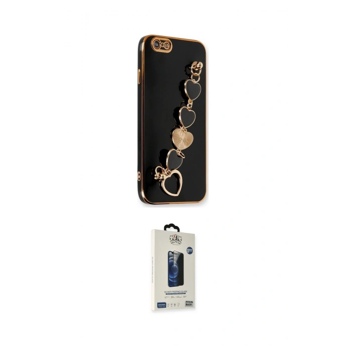 MARSİLYAN™- iPhone 6 Kılıf Nova Işık Prime - Siyah Bilvis Hayalet Cam Ekran Koruyucu