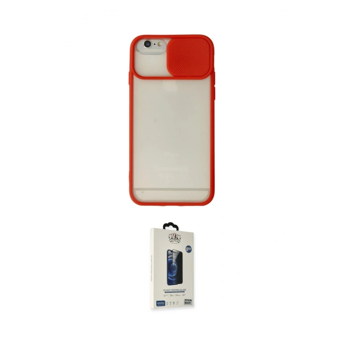 MARSİLYAN™- iPhone 6 Kılıf Vadi Çizgi - Siyah Bilvis Hayalet Cam Ekran Koruyucu