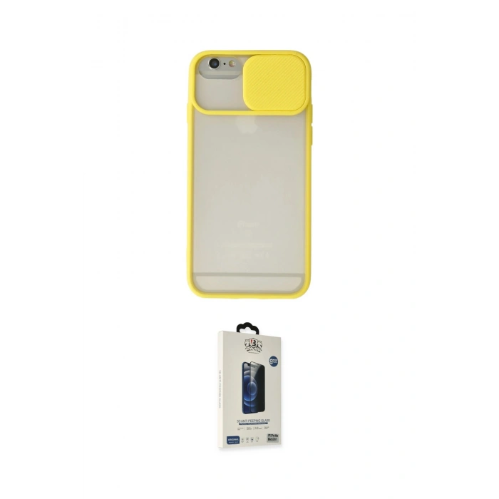 MARSİLYAN™- iPhone 6 Kılıf Vadi Çizgi - Siyah Bilvis Hayalet Cam Ekran Koruyucu