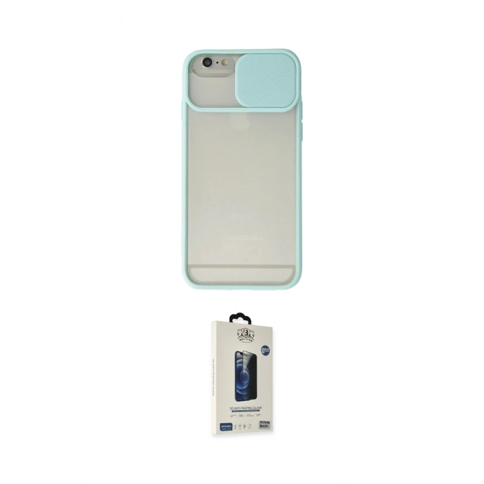 MARSİLYAN™- iPhone 6 Kılıf Vadi Çizgi - Siyah Bilvis Hayalet Cam Ekran Koruyucu