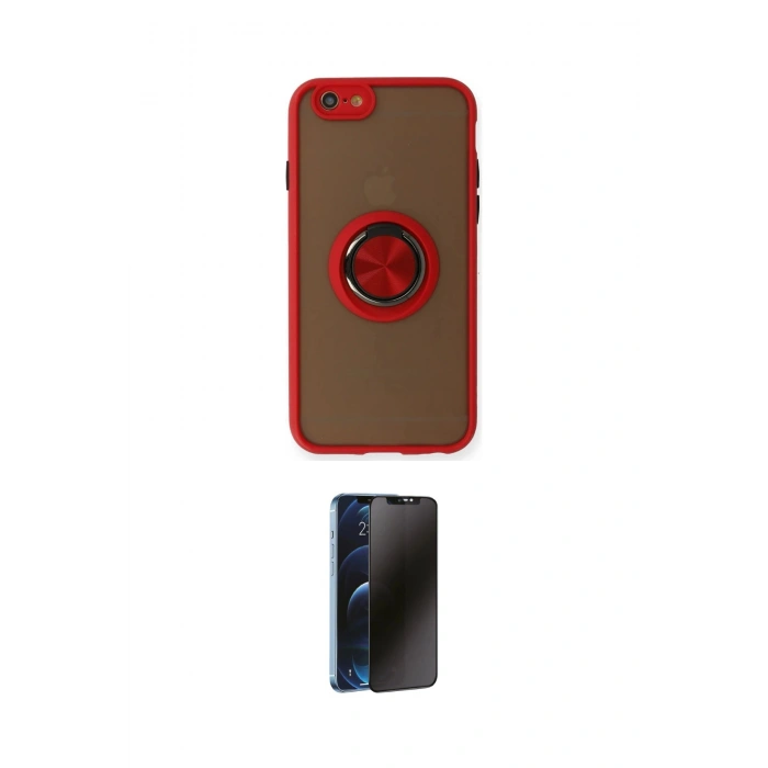 MARSİLYAN™- iPhone 6 Kılıf Yörünge Çizgi - Beyaz 3D Antistatik Hayalet Cam Ekran Koruyucu