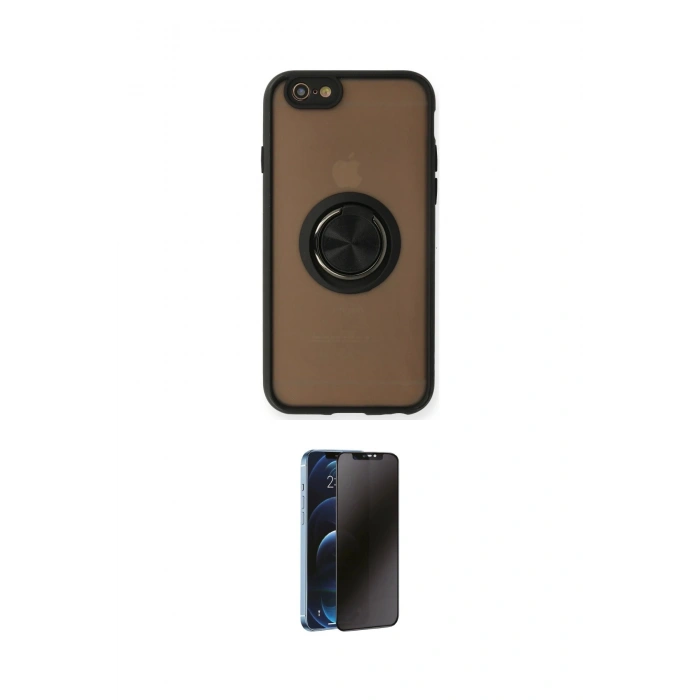 MARSİLYAN™- iPhone 6 Kılıf Yörünge Çizgi - Beyaz 3D Antistatik Hayalet Cam Ekran Koruyucu