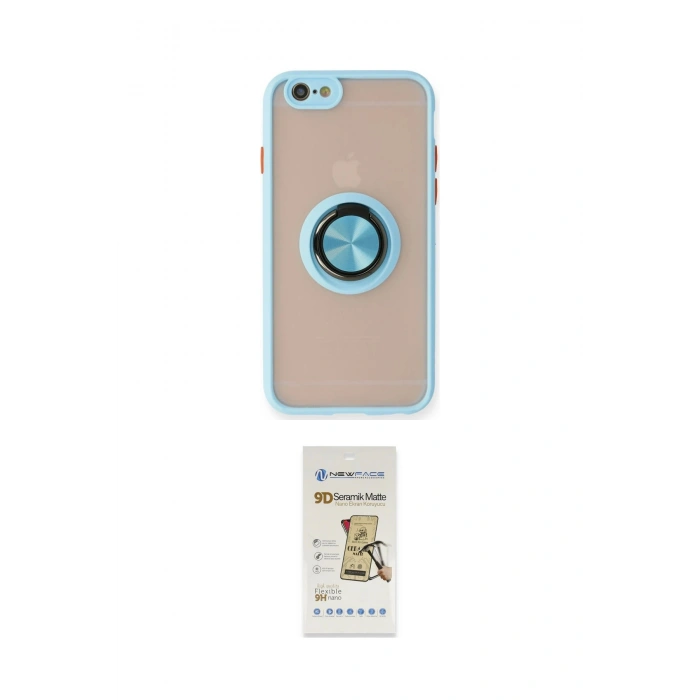 MARSİLYAN™- iPhone 6 Kılıf Yörünge Çizgi - Beyaz Mat Seramik Nano Ekran Koruyucu