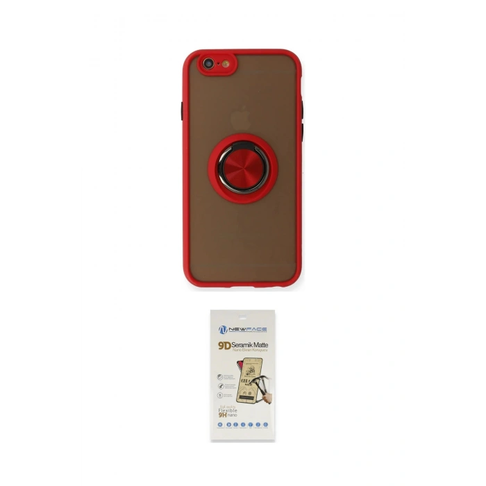 MARSİLYAN™- iPhone 6 Kılıf Yörünge Çizgi - Beyaz Mat Seramik Nano Ekran Koruyucu