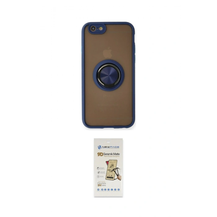 MARSİLYAN™- iPhone 6 Kılıf Yörünge Çizgi - Beyaz Mat Seramik Nano Ekran Koruyucu