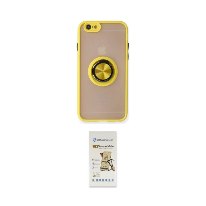 MARSİLYAN™- iPhone 6 Kılıf Yörünge Çizgi - Beyaz Mat Seramik Nano Ekran Koruyucu