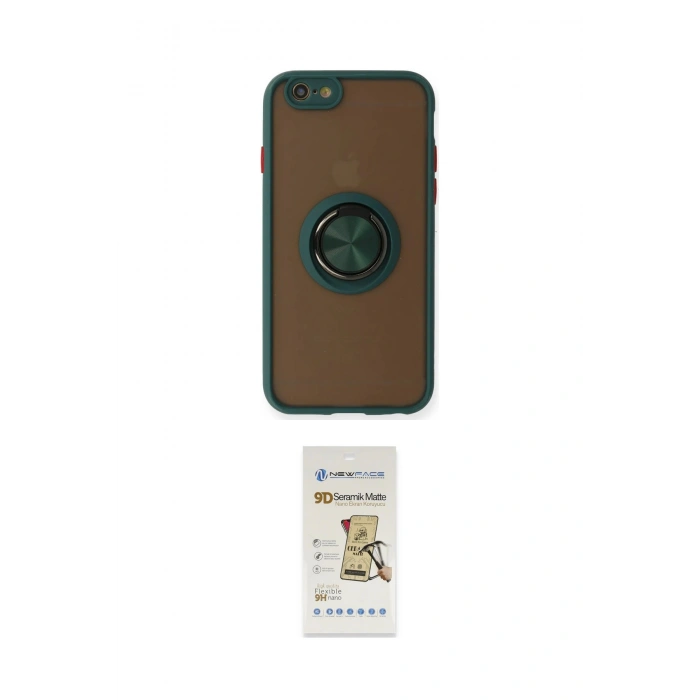 MARSİLYAN™- iPhone 6 Kılıf Yörünge Çizgi - Beyaz Mat Seramik Nano Ekran Koruyucu