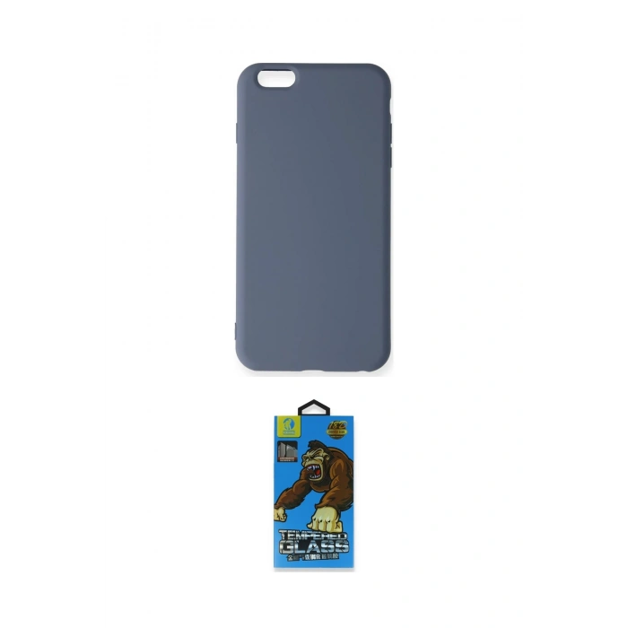 MARSİLYAN™- iPhone 6 Plus Kılıf Ahenk Serisi - Siyah 18D Cam Ekran Koruyucu