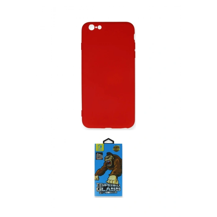MARSİLYAN™- iPhone 6 Plus Kılıf Ahenk Serisi - Siyah 18D Cam Ekran Koruyucu