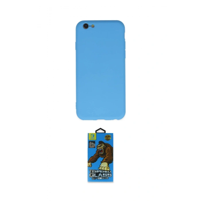 MARSİLYAN™- iPhone 6 Plus Kılıf Ahenk Serisi - Siyah 18D Cam Ekran Koruyucu