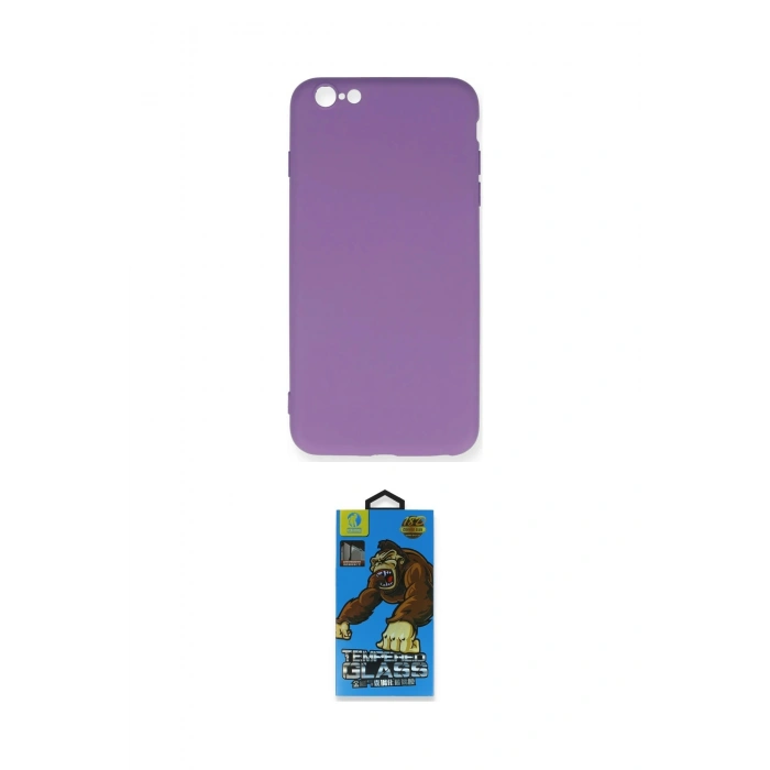 MARSİLYAN™- iPhone 6 Plus Kılıf Ahenk Serisi - Siyah 18D Cam Ekran Koruyucu