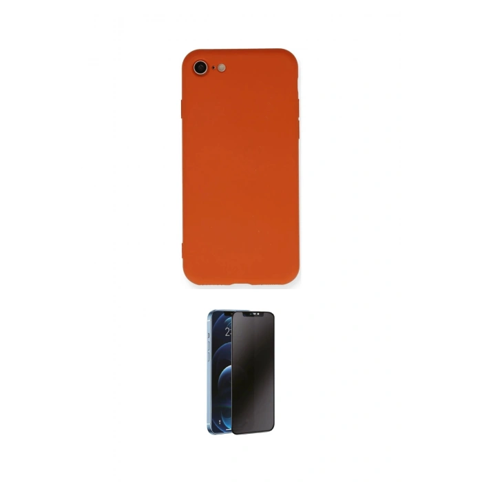 MARSİLYAN™- iPhone 7 Kılıf Ahenk Serisi - Siyah 3D Antistatik Hayalet Cam Ekran Koruyucu