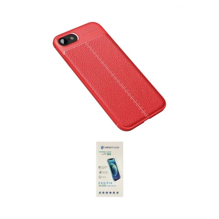 MARSİLYAN™- iPhone 7 Kılıf Doruk Klasik Özel Seri - Şeffaf Pasifik Cam Ekran Koruyucu