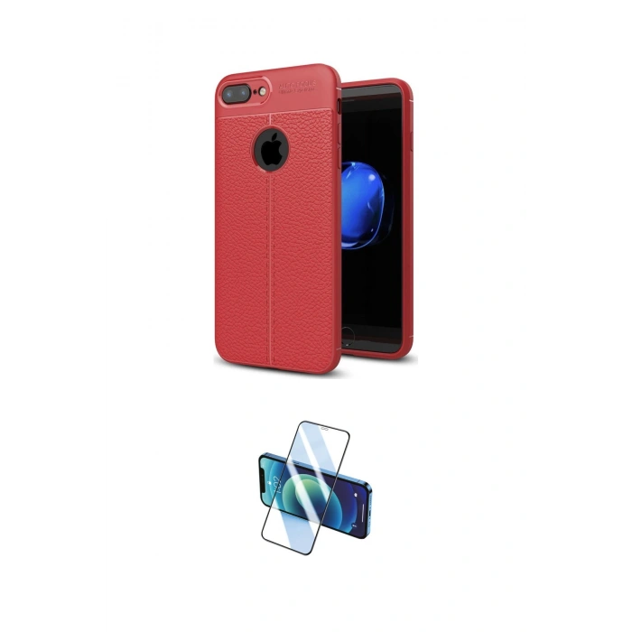 MARSİLYAN™- iPhone 7 Plus Kılıf Doruk Klasik Özel Seri - Beyaz 3D Antistatik Seramik Nano Ekran Koruyucu
