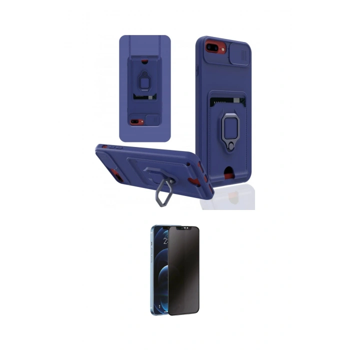MARSİLYAN™- iPhone 7 Plus Kılıf Vadi Form Prime - Beyaz 3D Antistatik Hayalet Cam Ekran Koruyucu
