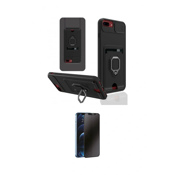 MARSİLYAN™- iPhone 7 Plus Kılıf Vadi Form Prime - Beyaz 3D Antistatik Hayalet Cam Ekran Koruyucu
