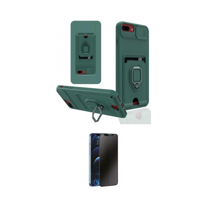 MARSİLYAN™- iPhone 7 Plus Kılıf Vadi Form Prime - Beyaz 3D Antistatik Hayalet Cam Ekran Koruyucu