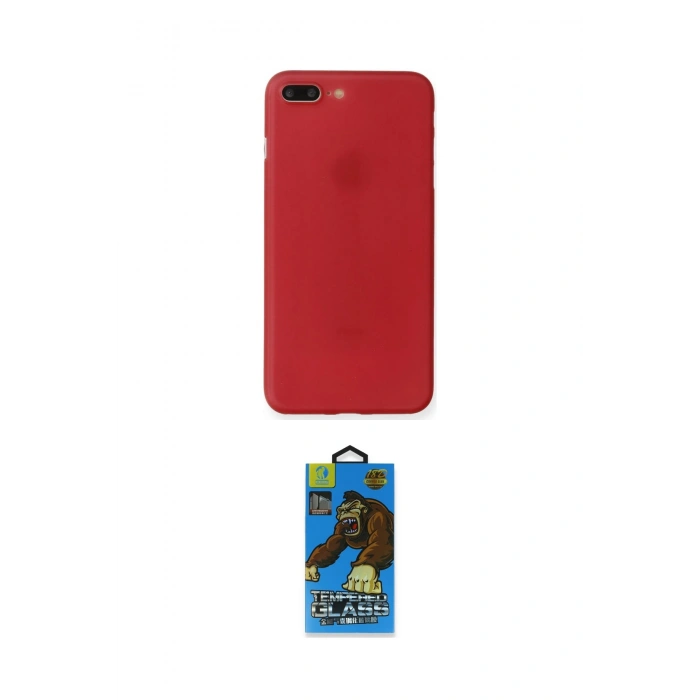 MARSİLYAN™- iPhone 7 Plus Kılıf Yadigar Yansıma Serisi - Beyaz 18D Cam Ekran Koruyucu