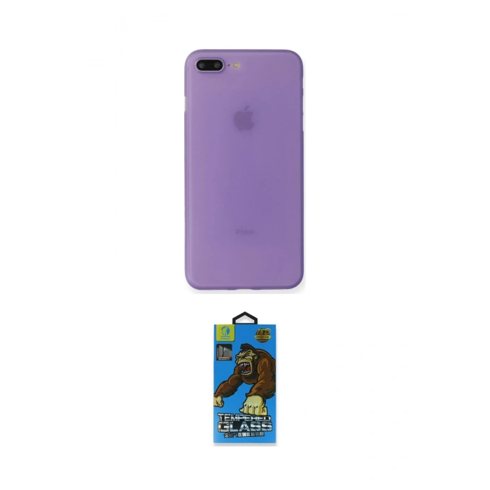 MARSİLYAN™- iPhone 7 Plus Kılıf Yadigar Yansıma Serisi - Beyaz 18D Cam Ekran Koruyucu
