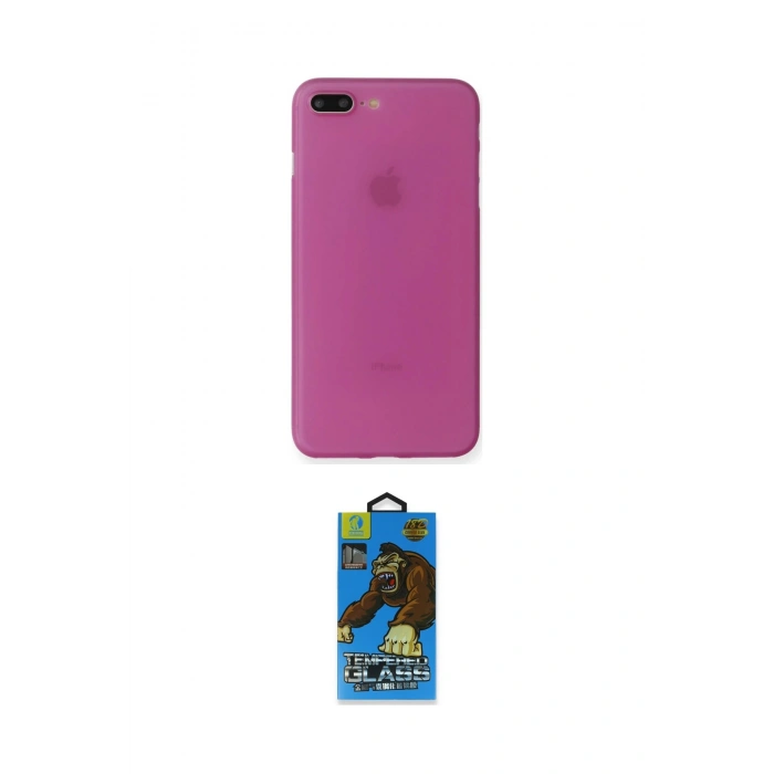 MARSİLYAN™- iPhone 7 Plus Kılıf Yadigar Yansıma Serisi - Beyaz 18D Cam Ekran Koruyucu
