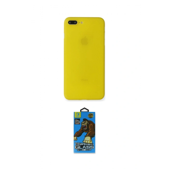 MARSİLYAN™- iPhone 7 Plus Kılıf Yadigar Yansıma Serisi - Beyaz 18D Cam Ekran Koruyucu