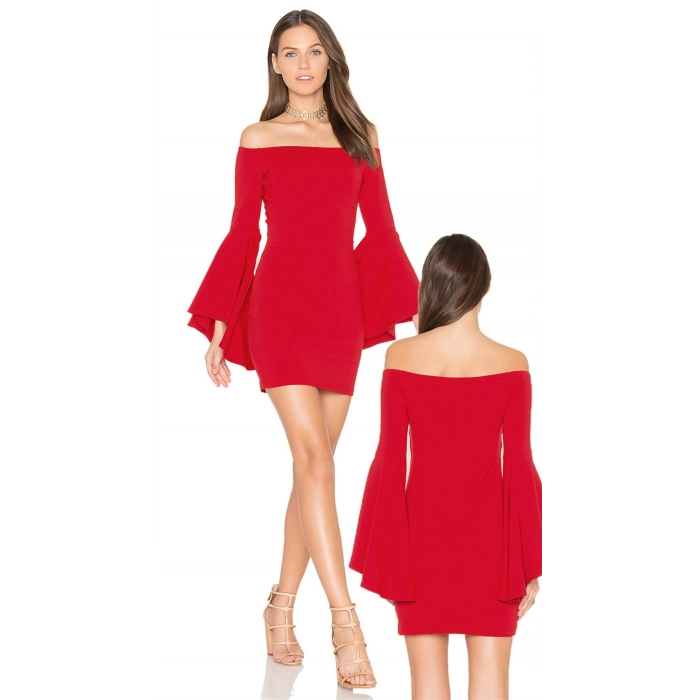 MARSİLYAN™- İspanyol Kol Mini Elbise