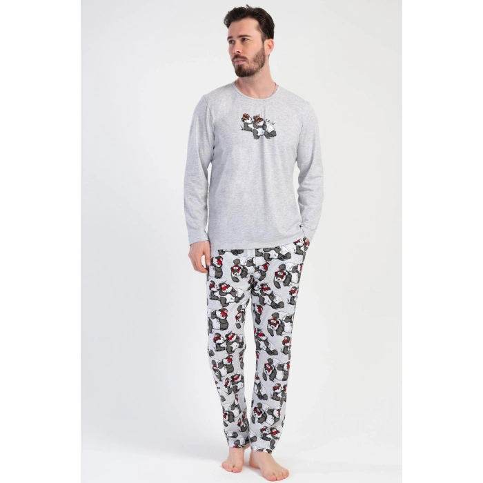 MARSiLYAN- K312107 VİENETTA Erkek Uzun Kol Pijama Takım