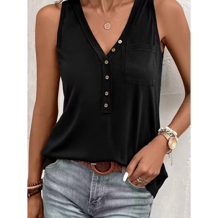 MARSiLYAN- Kadın Askılı önden Düğmeli Viskon Bluz