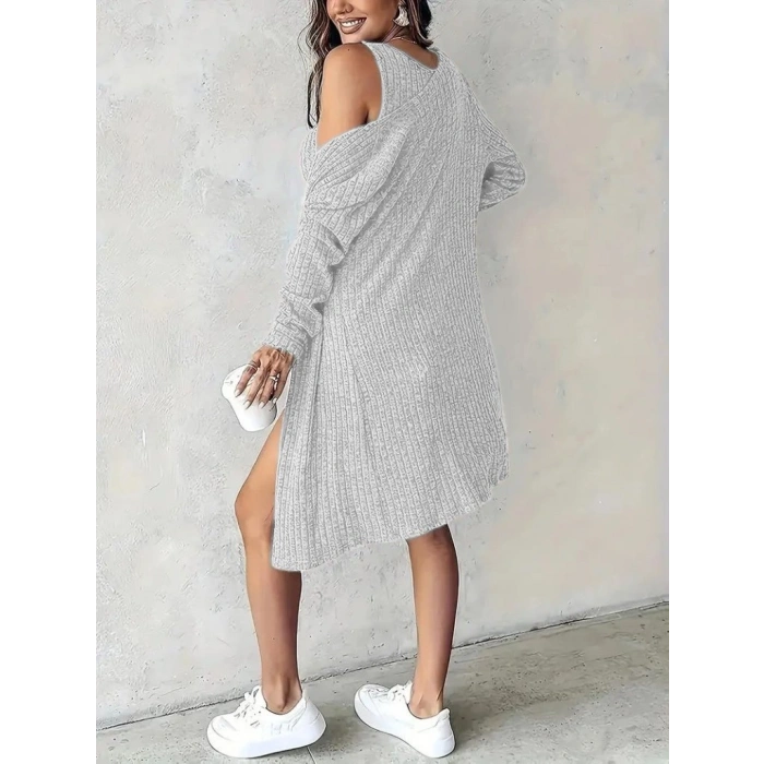 MARSiLYAN- Kadın Askılı Yuvarlak Yakalı önü Düğmeli şardonlu Kaşkorse Mini Elbise Ve Kısa Ceket