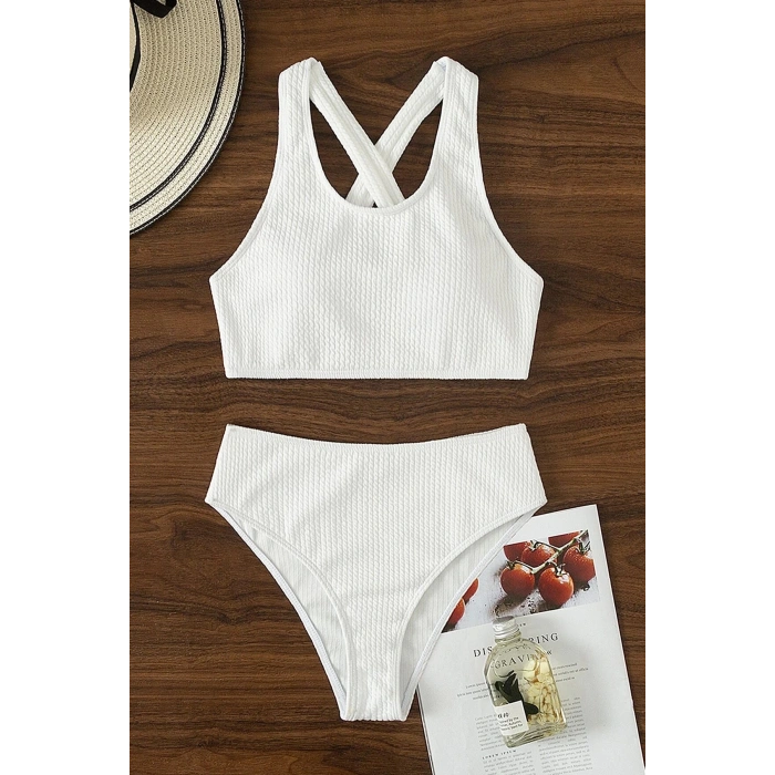 MARSiLYAN- Kadın Beyaz Çapraz Sırt Detaylı Iç Çamaşır Takımı